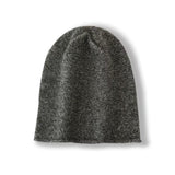 100% Cashmere Beanie Hat Warm Cashmere Ski Cap For Winter Black Gray M