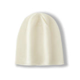 100% Cashmere Beanie Hat Warm Cashmere Ski Cap For Winter Ivory M