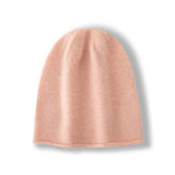100% Cashmere Beanie Hat Warm Cashmere Ski Cap For Winter Pink M