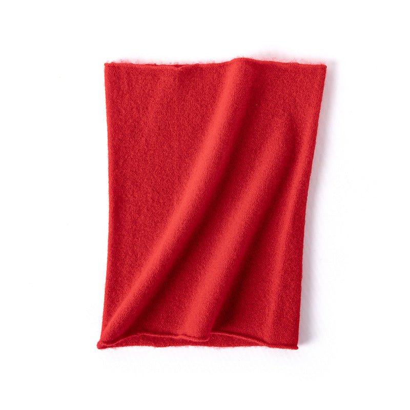 100% Cashmere Infinity Scarf Cashmere Neck Gaiter Seamless Loop Scarf Red M