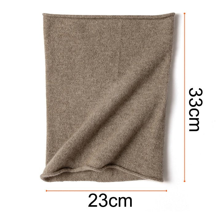100% Cashmere Infinity Scarf Cashmere Neck Gaiter Seamless Loop Scarf Coffee M