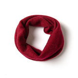100% Cashmere Infinity Scarf Cashmere Neck Gaiter Seamless Loop Scarf Claret M