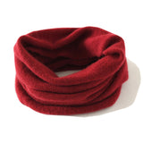 Pure Cashmere Lightweight Neck Warmer Neck Gaiter Claret M