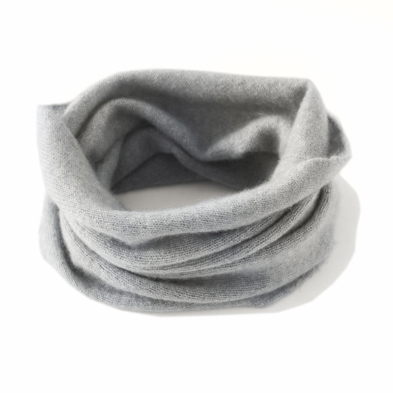 Pure Cashmere Lightweight Neck Warmer Neck Gaiter Gray M