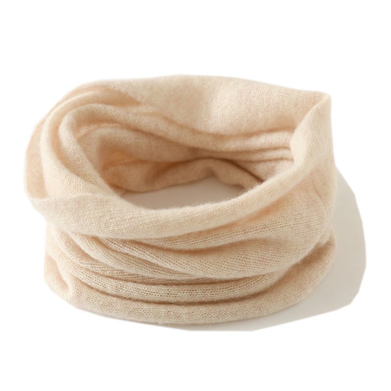 Pure Cashmere Lightweight Neck Warmer Neck Gaiter Beige M