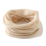 Pure Cashmere Lightweight Neck Warmer Neck Gaiter Beige M