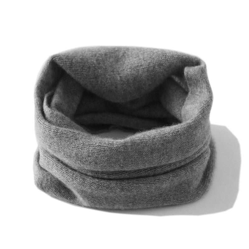 Pure Cashmere Lightweight Neck Warmer Neck Gaiter Dark Gray M