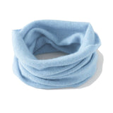 Pure Cashmere Lightweight Neck Warmer Neck Gaiter Baby Blue M