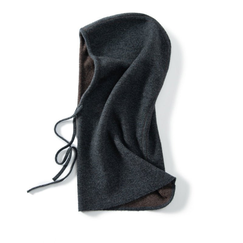 Pure Cashmere Balaclava Hood Hat For Women And Men Gray M