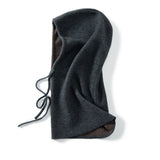 Pure Cashmere Balaclava Hood Hat For Women And Men Gray M