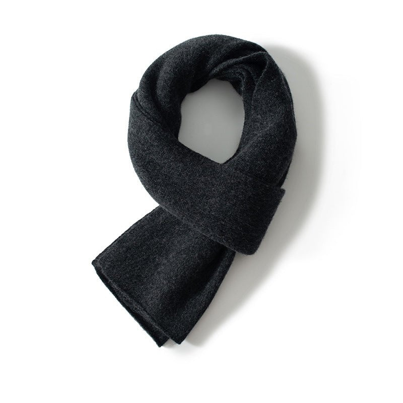 100% Cashmere Scarf Luxury Lightweight Cashmere Wrap Scarf Black Gray M
