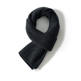 100% Cashmere Scarf Luxury Lightweight Cashmere Wrap Scarf Black Gray M
