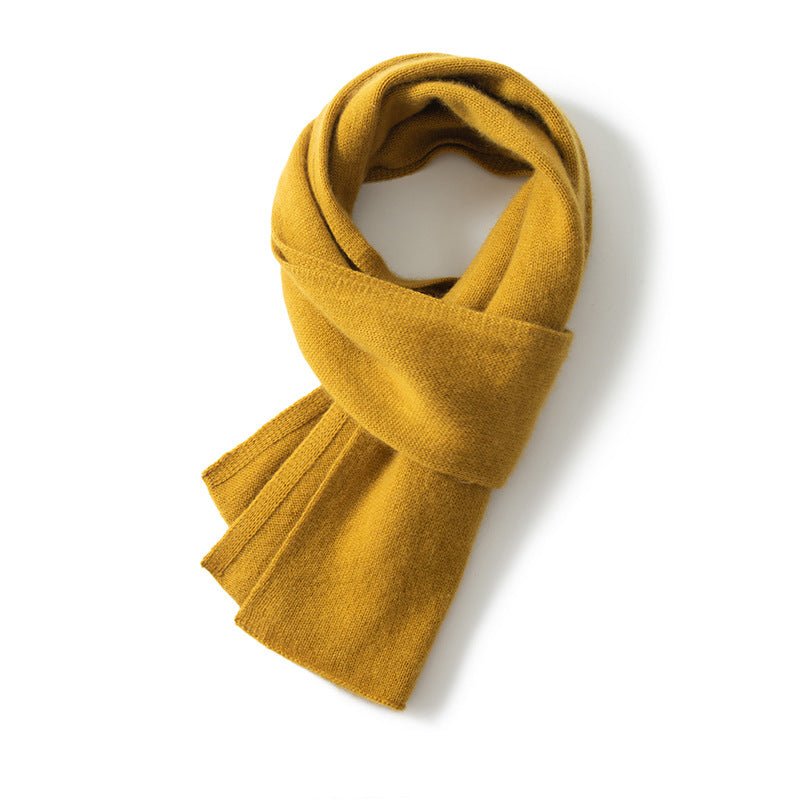 100% Cashmere Scarf Luxury Lightweight Cashmere Wrap Scarf Yellow M