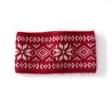 100% Cashmere Winter Knit Headband for Women Claret M