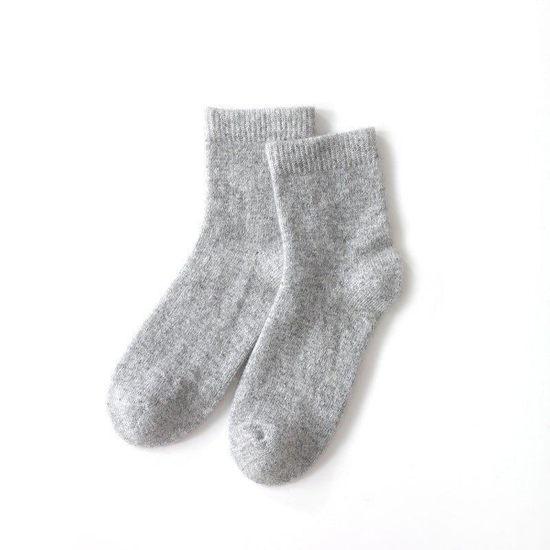 100% Cashmere Winter Socks Cashmere Thermal Socks Home and Sleep Socks Gray M