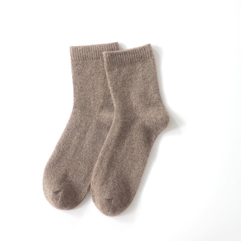 100% Cashmere Winter Socks Cashmere Thermal Socks Home and Sleep Socks Taupe M