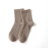 100% Cashmere Winter Socks Cashmere Thermal Socks Home and Sleep Socks Taupe M