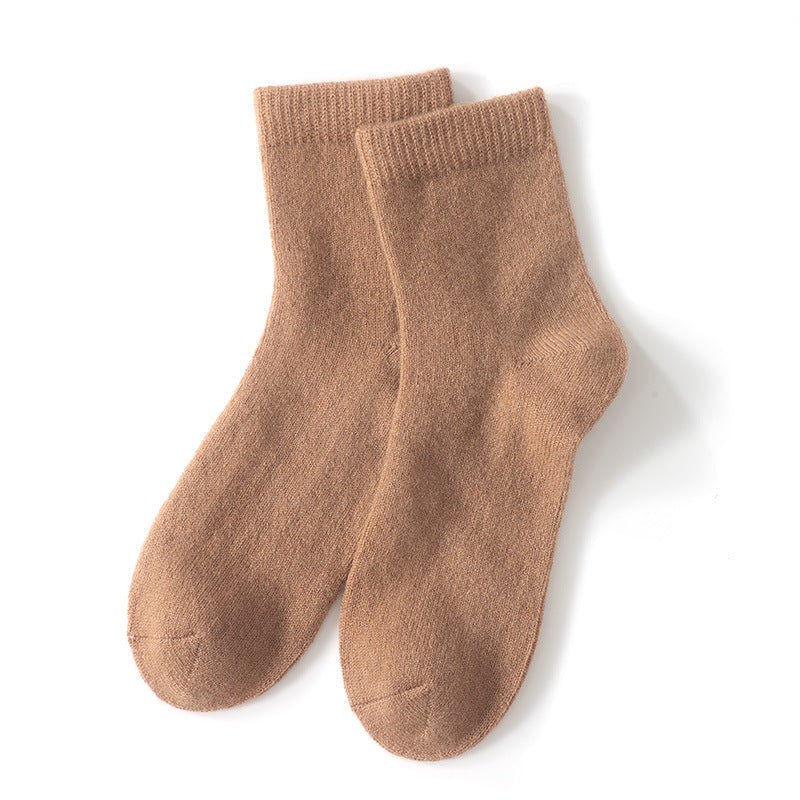100% Cashmere Winter Socks Cashmere Thermal Socks Home and Sleep Socks Camel M