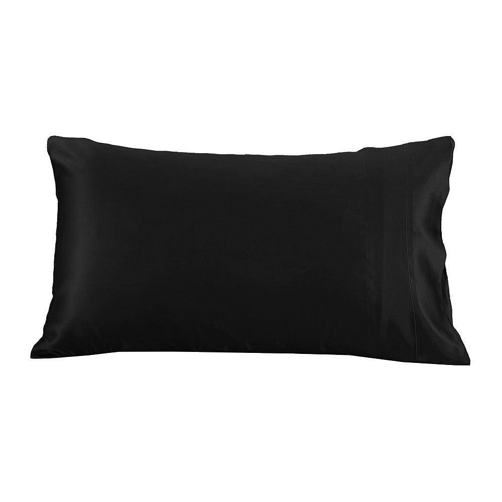 100% Mulberry 25 Momme Housewife Envelope Silk Pillowcase Black King (20" * 36")