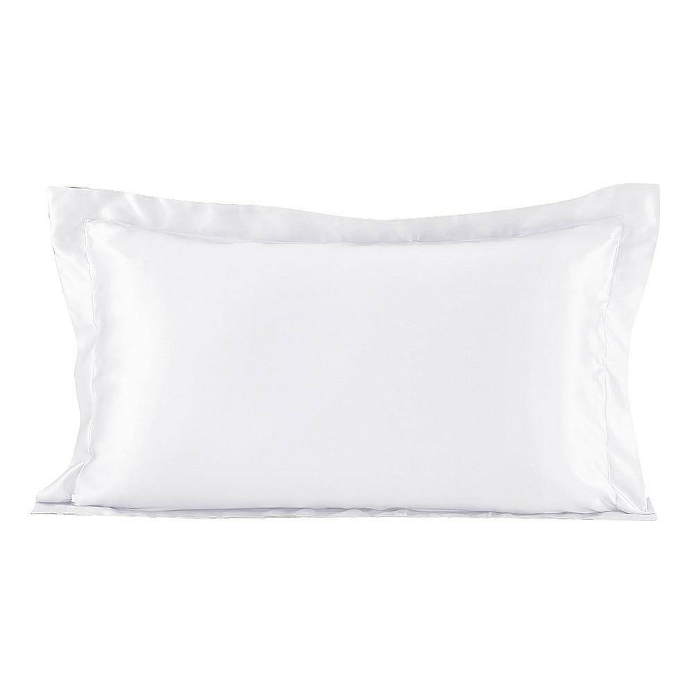 100% Mulberry 25 Momme Oxford Envelope Silk Pillowcase White Standard (20" * 26")