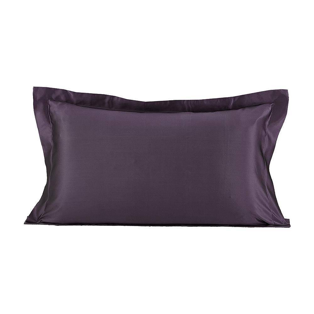 100% Mulberry 25 Momme Oxford Envelope Silk Pillowcase Deep Purple Standard (20" * 26")