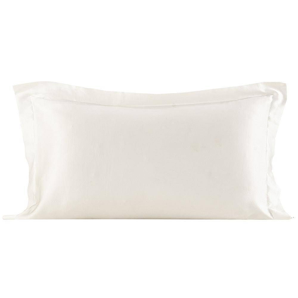 100% Mulberry 25 Momme Oxford Envelope Silk Pillowcase Ivory Standard (20" * 26")