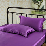 100% Mulberry 25 Momme Oxford Envelope Silk Pillowcase Deep Purple Standard (20" * 26")