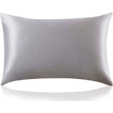 100% Mulberry 25 Momme Silk Pillowcase With Hidden Zipper Silver Gray Standard (20" * 26")