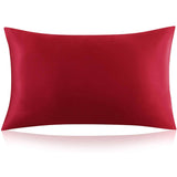 100% Mulberry 25 Momme Silk Pillowcase With Hidden Zipper Claret Standard (20" * 26")