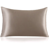 100% Mulberry 25 Momme Silk Pillowcase With Hidden Zipper Silver Gray Standard (20" * 26")
