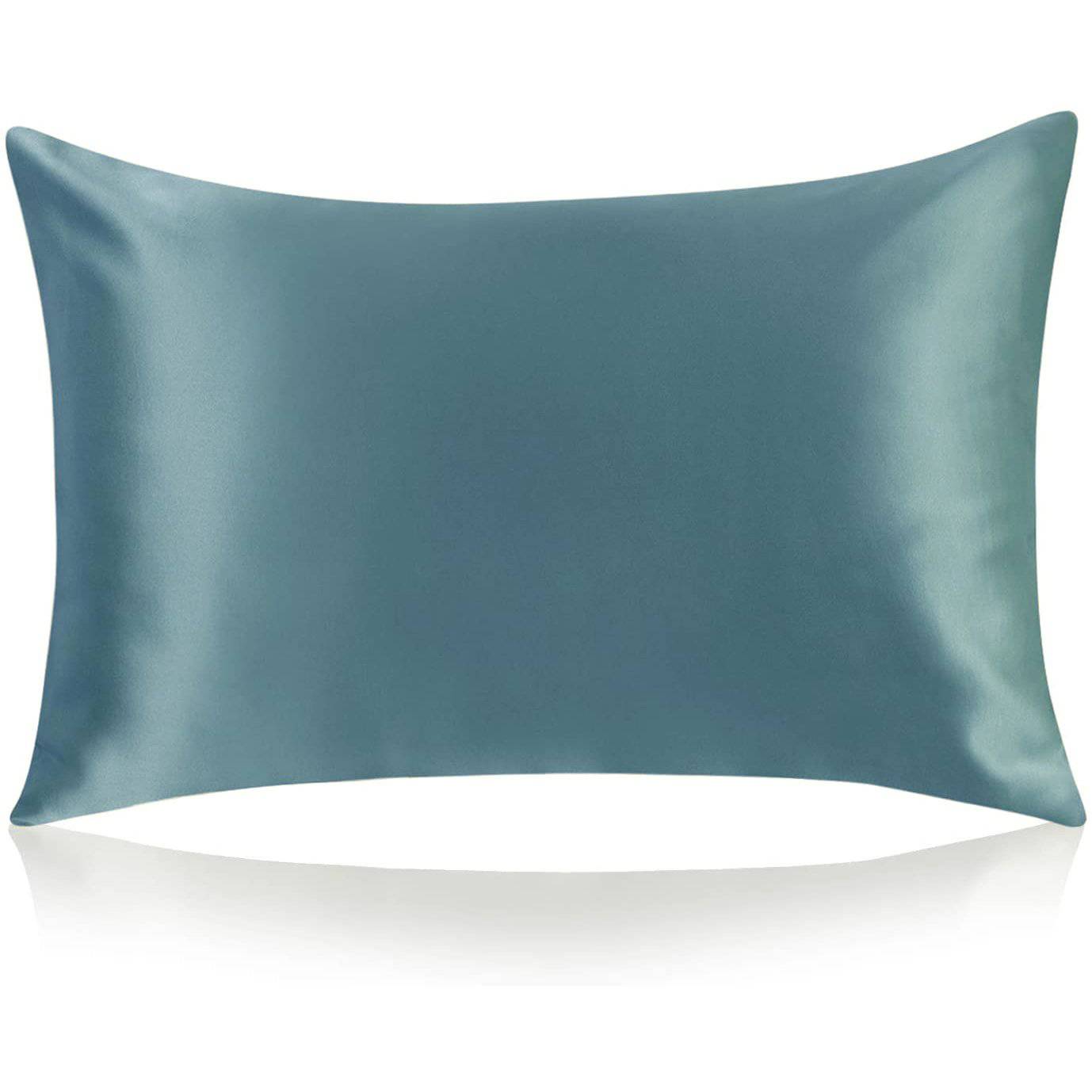 100% Mulberry 25 Momme Silk Pillowcase With Hidden Zipper Silver Gray Standard (20" * 26")
