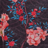 100% Floral Nature - inspired Prints Silk Kimono Robe Orange One size fits most