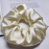 100% Mulberry Silk - Scrunchies For Hair Sleep 30 Momme Black M