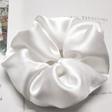 100% Mulberry Silk - Scrunchies For Hair Sleep 30 Momme White M