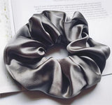 100% Mulberry Silk - Scrunchies For Hair Sleep 30 Momme Gray M
