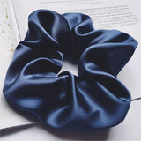 100% Mulberry Silk - Scrunchies For Hair Sleep 30 Momme Black M