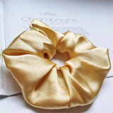 100% Mulberry Silk - Scrunchies For Hair Sleep 30 Momme Black M