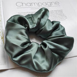 100% Mulberry Silk - Scrunchies For Hair Sleep 30 Momme Black M