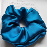 100% Mulberry Silk - Scrunchies For Hair Sleep 30 Momme Dark Teal M