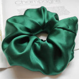 100% Mulberry Silk - Scrunchies For Hair Sleep 30 Momme Black M