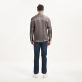 100% Mulberry Silk Shirt For Men Silk Long Sleeves Top