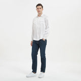 100% Mulberry Silk Shirt For Men Silk Long Sleeves Top