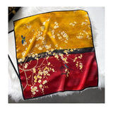 100% Pure Mulberry Silk Square Head Scarf For Women Style - 6 M