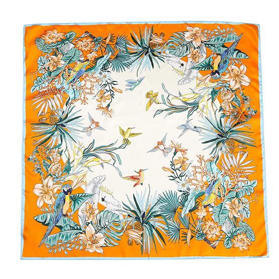 100% Pure Mulberry Silk Square Head Scarf For Women Style - 8 M