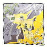 100% Pure Mulberry Silk Square Head Scarf For Women Style - 3 M