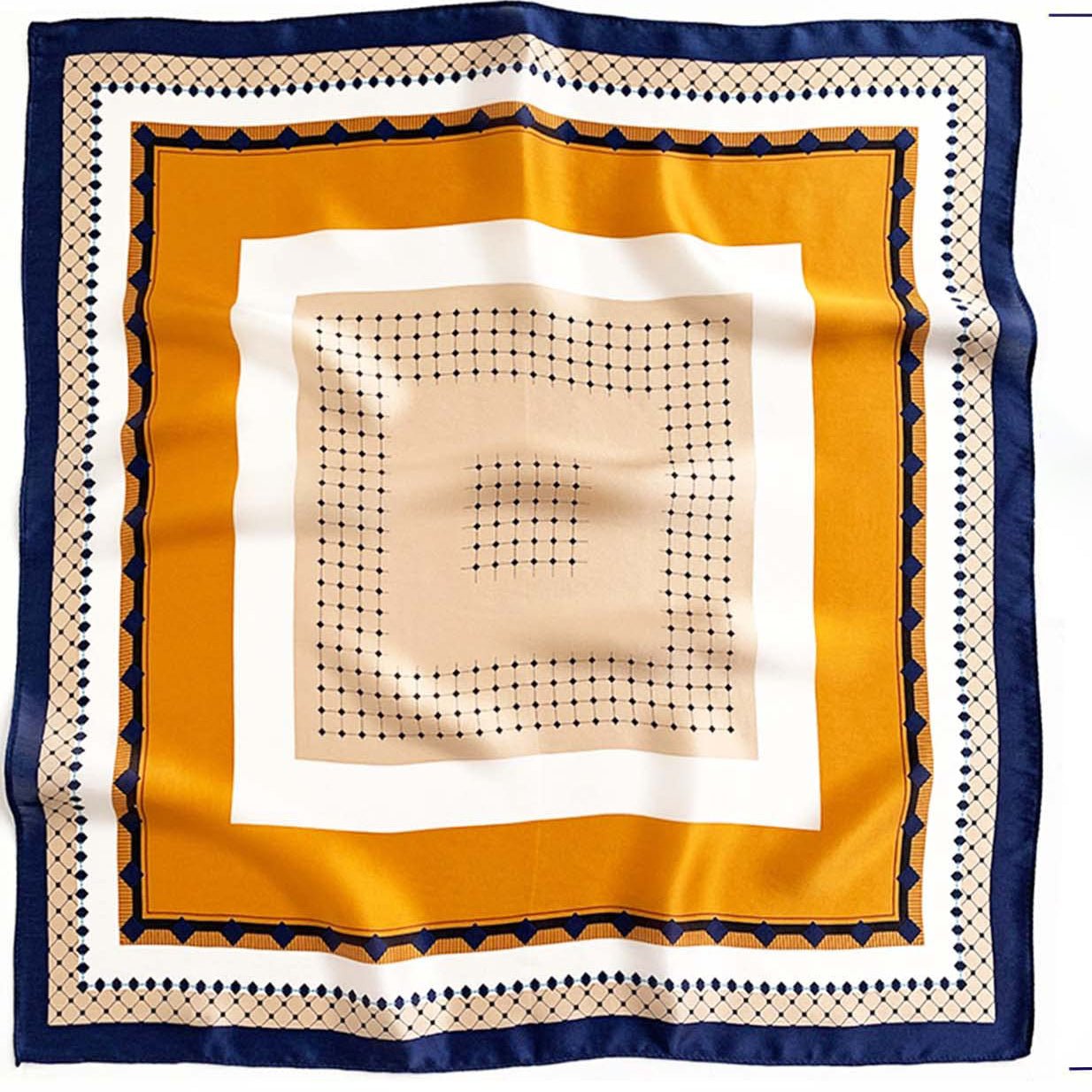 100% Pure Mulberry Silk Square Head Scarf For Women Style - 10 M