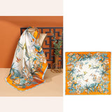 100% Pure Mulberry Silk Square Head Scarf For Women Style - 8 M