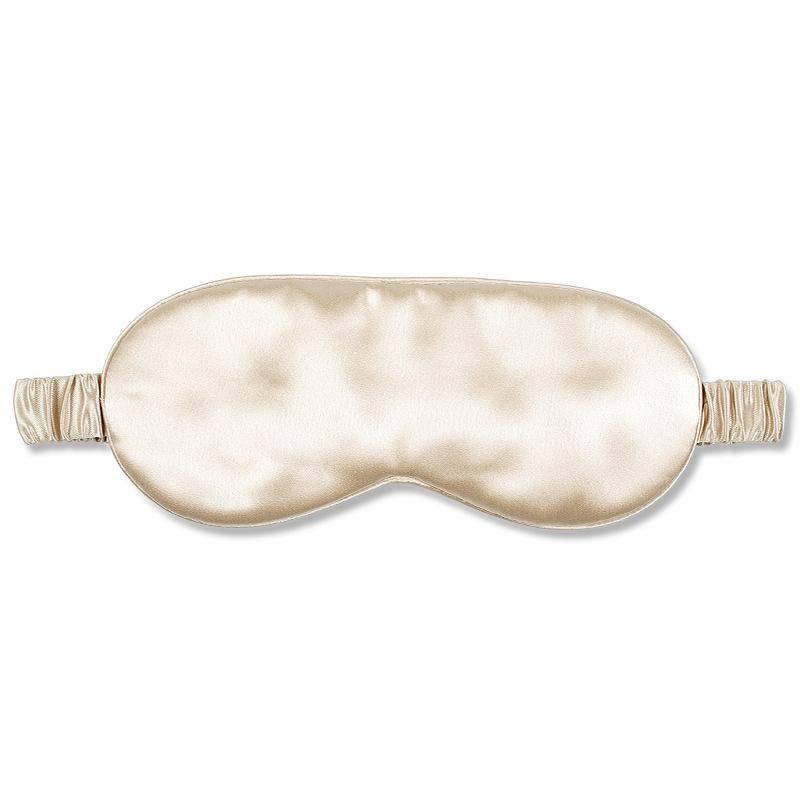 100% Silk Sleep Mask With Elastic Strap Night Eye Mask Champagne M