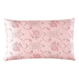 19 Momme Housewife Silk Pillowcase Hidden Zipper Floral Print Silk Pillowcases Soft Blush Standard (20" * 26")