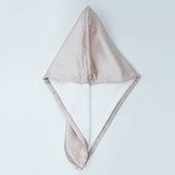 Silk Dry Hair Cap 100% Mulberry Terry Lined Hair Wrap Cap Pink M